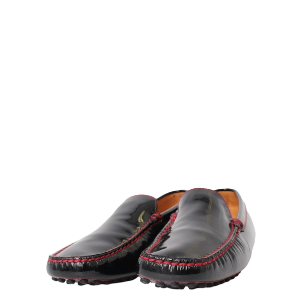 x FERRARI Patent Driving Loafers Black/Red