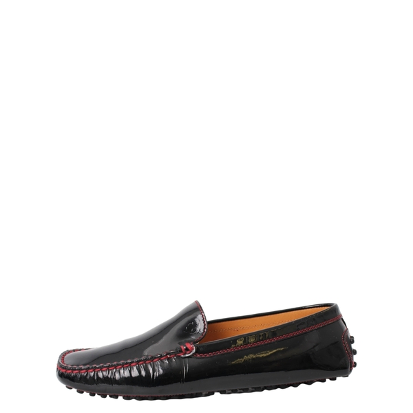 x FERRARI Patent Driving Loafers Black/Red