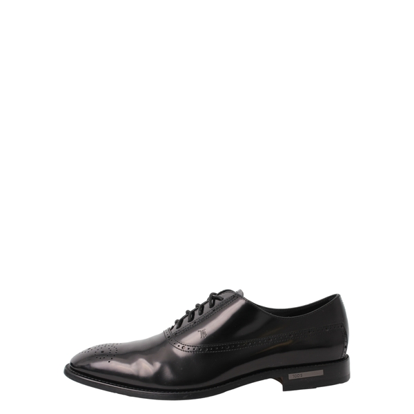 Leather Lace Up Oxford Shoes Black