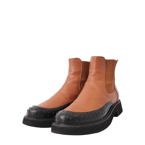 Leather/Rubber Chelsea Boots Tan
