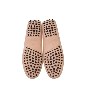 Leather Gommino Penny Loafers Beige, view 5