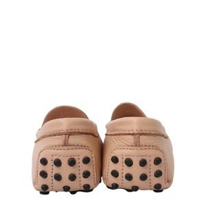 Leather Gommino Penny Loafers Beige, view 4