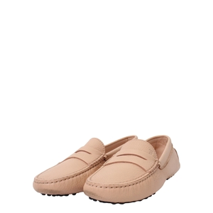 Leather Gommino Penny Loafers Beige