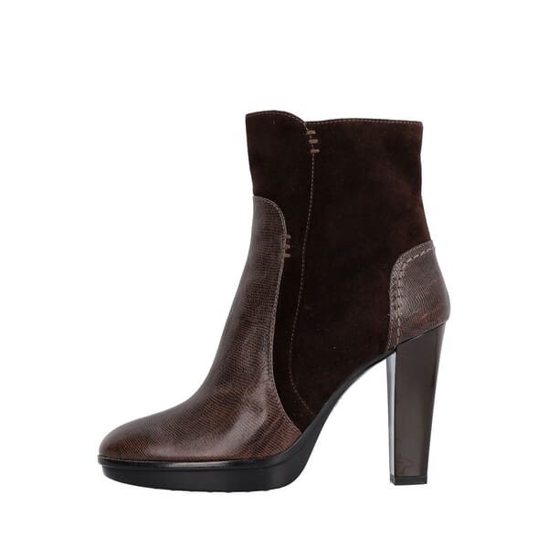 Leather/Suede Ankle Boots Brown