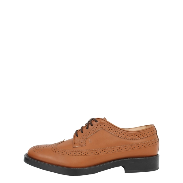 Leather Wingtip Lace Up Brogues Brown