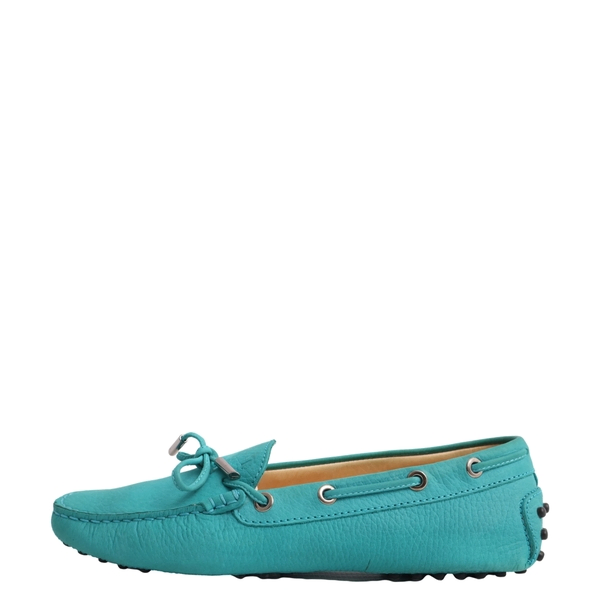 Nubuck Gommino Driving Loafers Teal