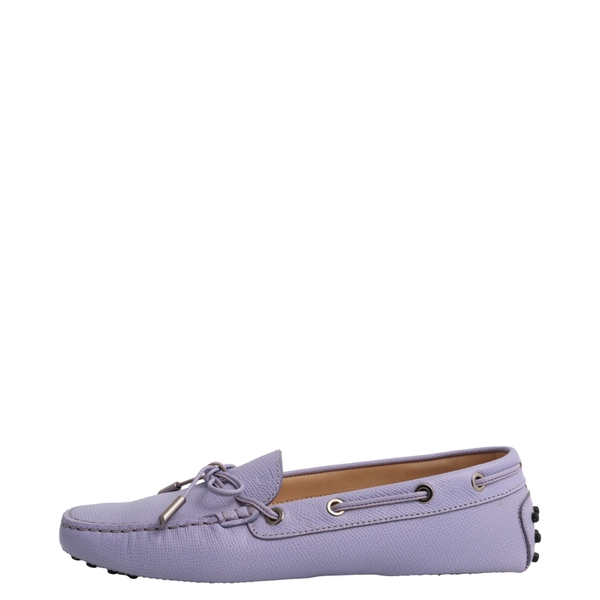 Grained Leather Gommino Driving Loafers Lilac