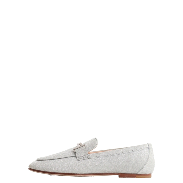 Glitter Double T Loafers Silver