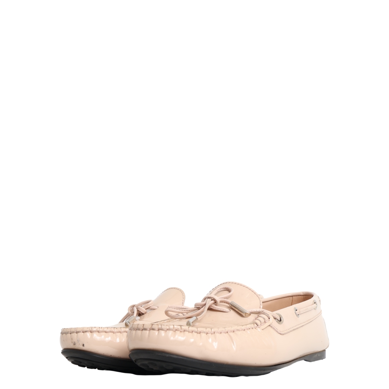 Patent Boat Gommino Loafers Taupe