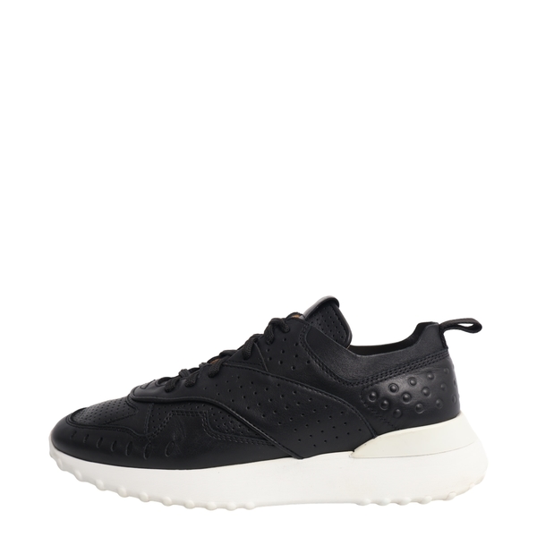 Perforated Leather Sneakers Black