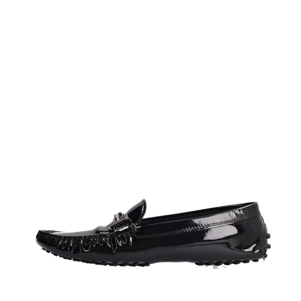 Patent Double T Loafers Black