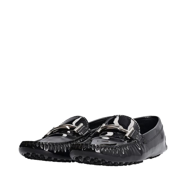 Patent Double T Loafers Black