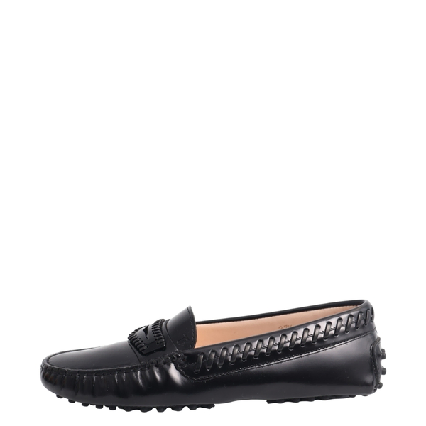 Leather Penny Loafers Black