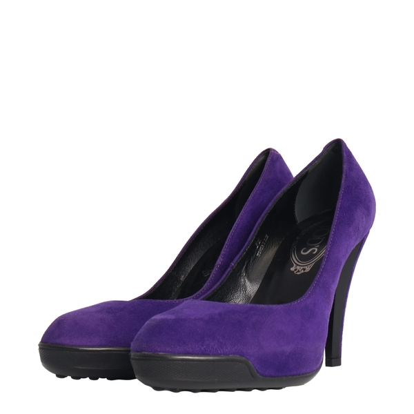 Suede Platform Pumps Violet