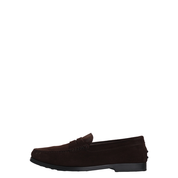 Suede Loafers Dark Brown
