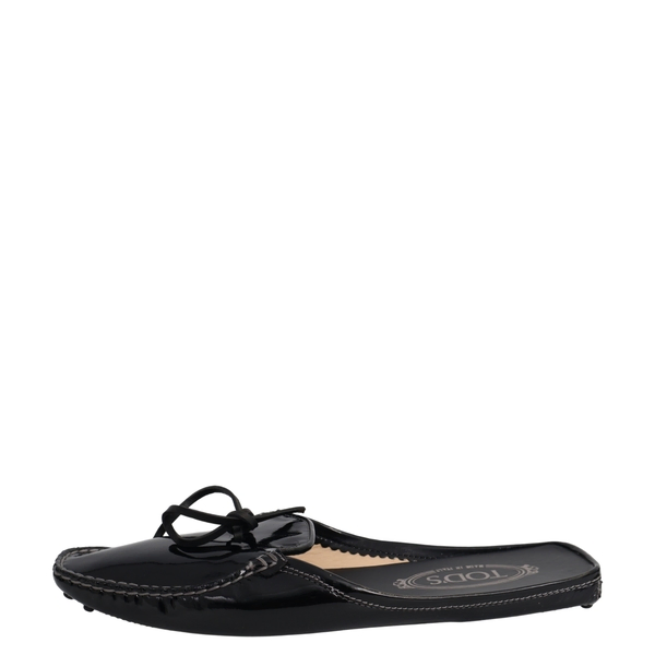 Patent Leather Gommino Mules Black