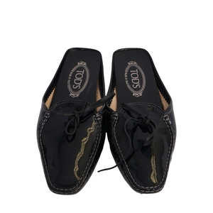 Patent Leather Gommino Mules Black, view 3
