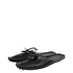 Patent Leather Gommino Mules Black