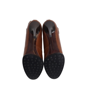 Leather Buckle Ankle Boots Tan, view 5