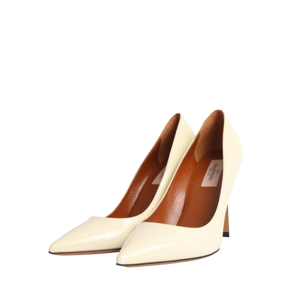 Patent Pumps Cream White