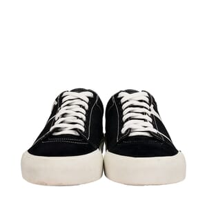 Canvas/Suede Printed V-Logo Sneakers Black, view 3