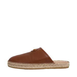 GARAVANI Leather Espadrille Mules Brown, view 3