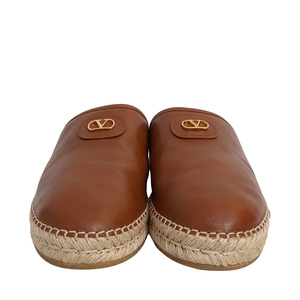 GARAVANI Leather Espadrille Mules Brown, view 2
