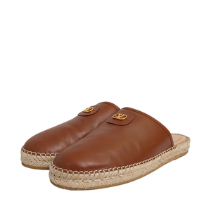GARAVANI Leather Espadrille Mules Brown