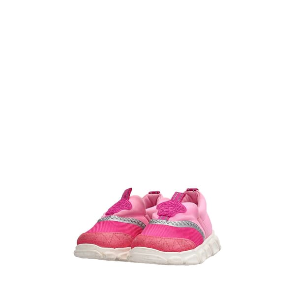 Kids Mixed Material Medusa Slip-On Sneakers Pink