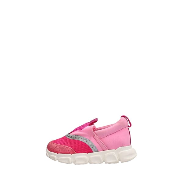 Kids Mixed Material Medusa Slip-On Sneakers Pink