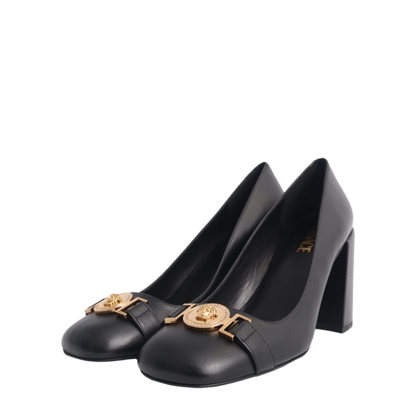 Leather Medusa Pumps Black