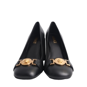 Leather Medusa Pumps Black, view 3