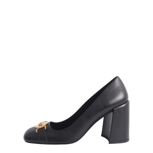 Leather Medusa Pumps Black