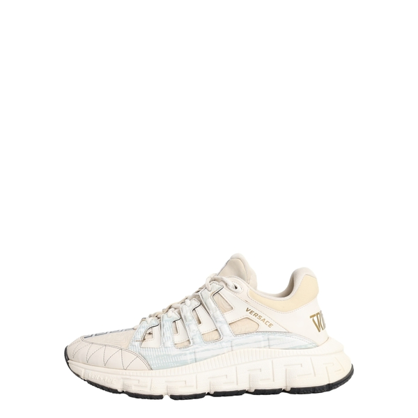 Mixed Material Trigreca Sneakers White