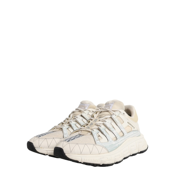 Mixed Material Trigreca Sneakers White
