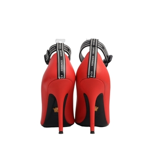 Leather Logo Pumps Orange/Red, view 4
