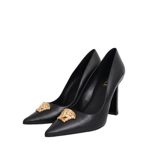 Leather Medusa Pumps Black