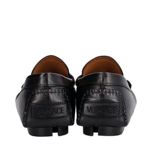 Leather Medusa Loafers Black, view 4