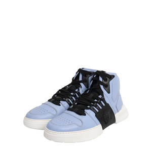 Leather Medusa High Top Sneakers Blue/Black