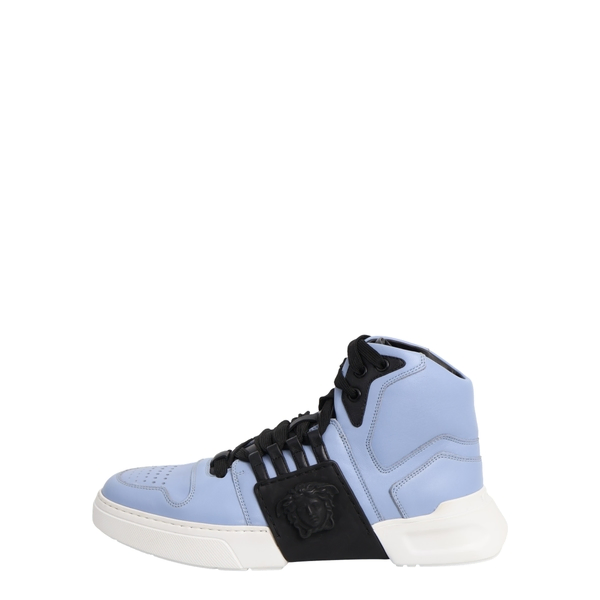 Leather Medusa High Top Sneakers Blue/Black