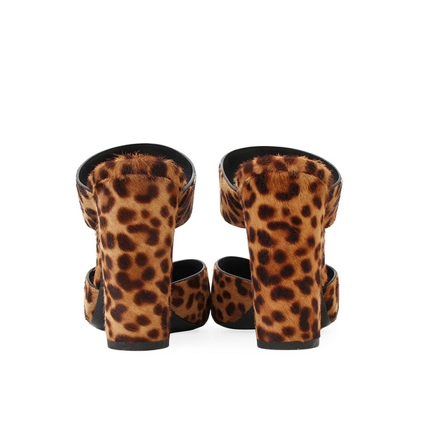 Pony Hair Sandals Leopard Print