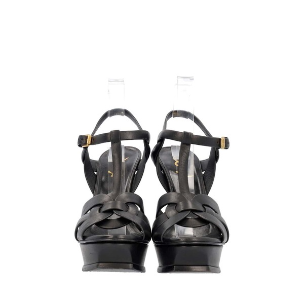 Leather Tribute Platform Pumps Black