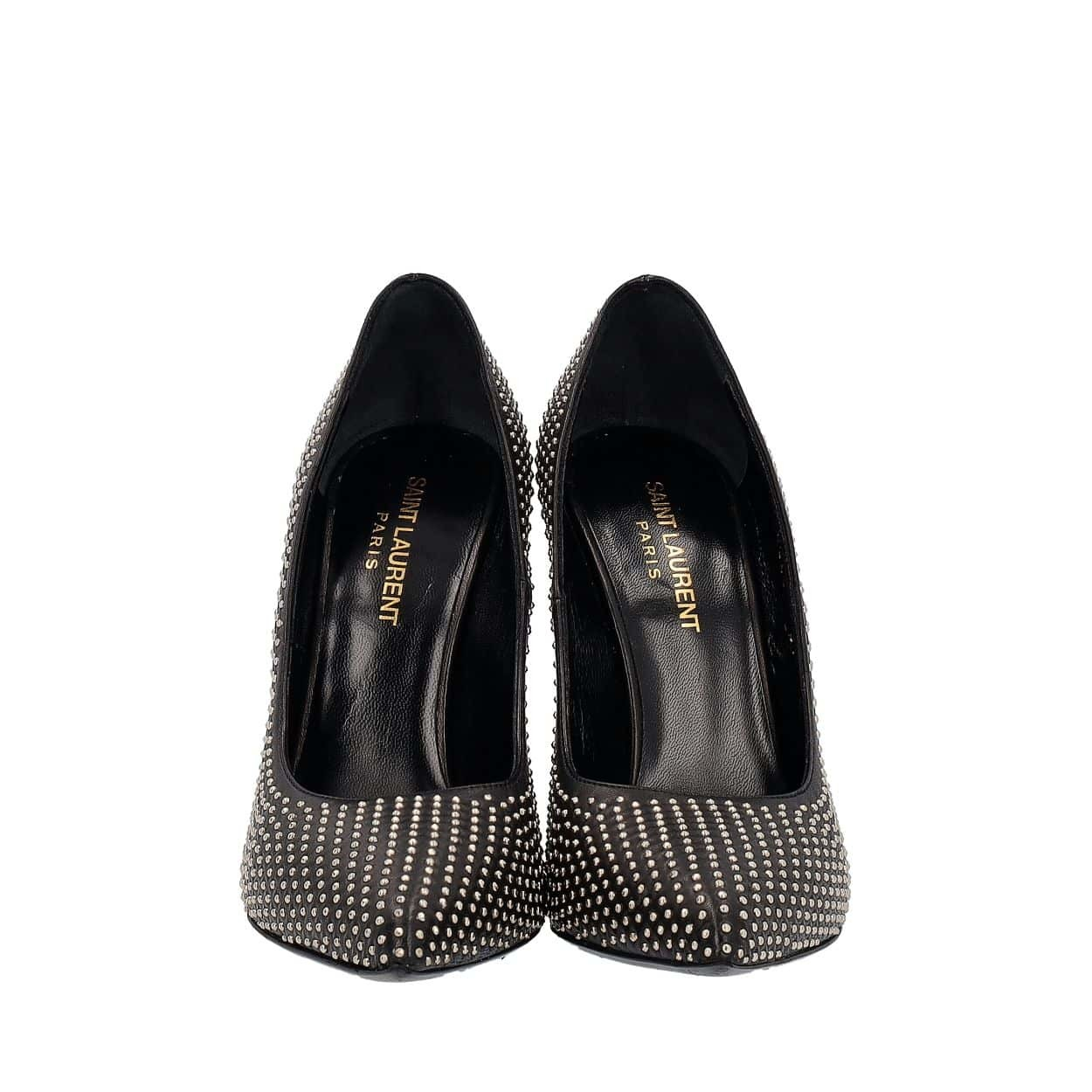 靴 Yves Saint Laurent Studded leather pumps Auth Saint Laurent Red Leather Pumps Gold Studded Toe Heels