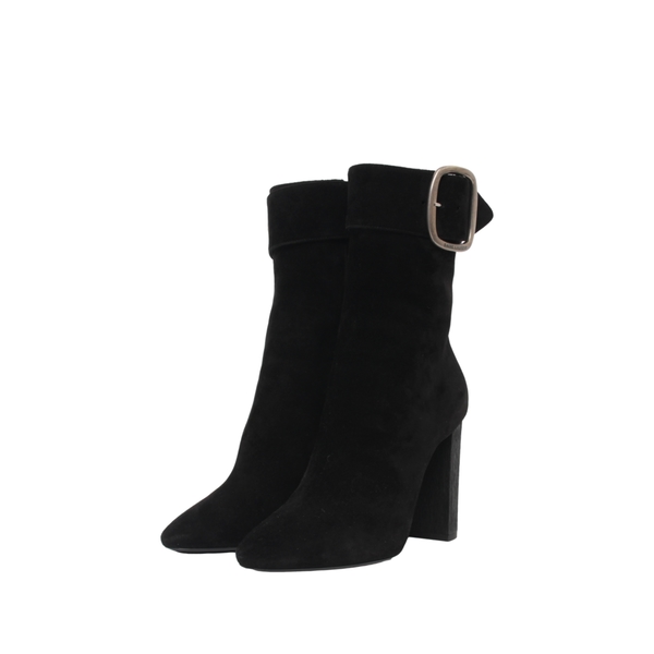 Suede Joplin Buckle Boots Black