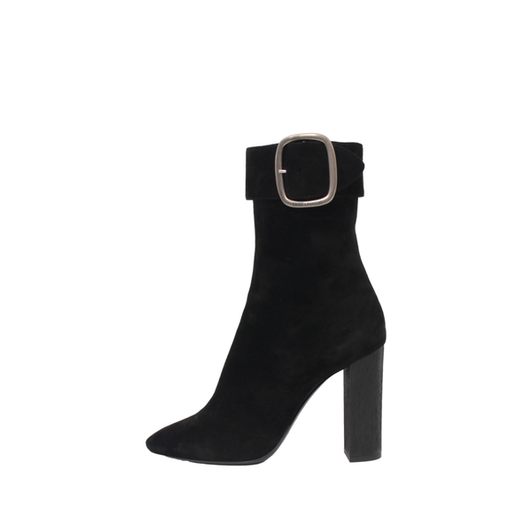 Suede Joplin Buckle Boots Black