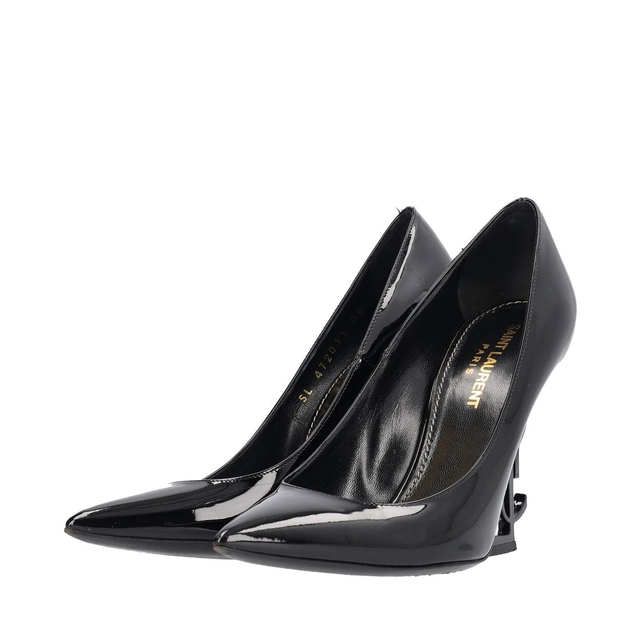 SAINT LAURENT Patent Opyum Pumps Black | Luxity
