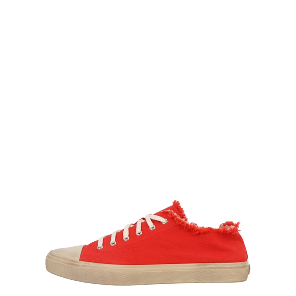 Canvas Distressed Bedford Sneakers Red