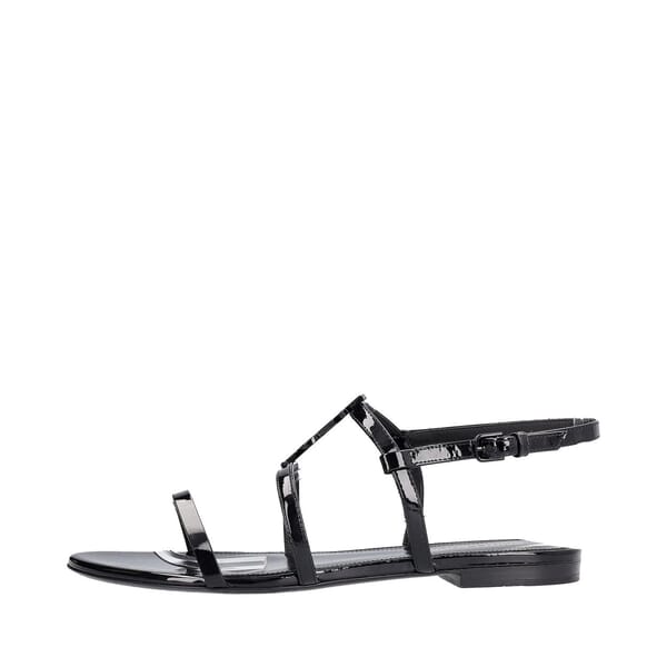 Patent Cassandra Sandals Black
