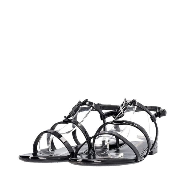 Patent Cassandra Sandals Black