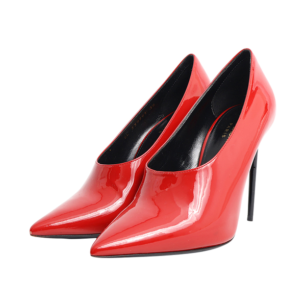 Patent Anja Pumps Red
